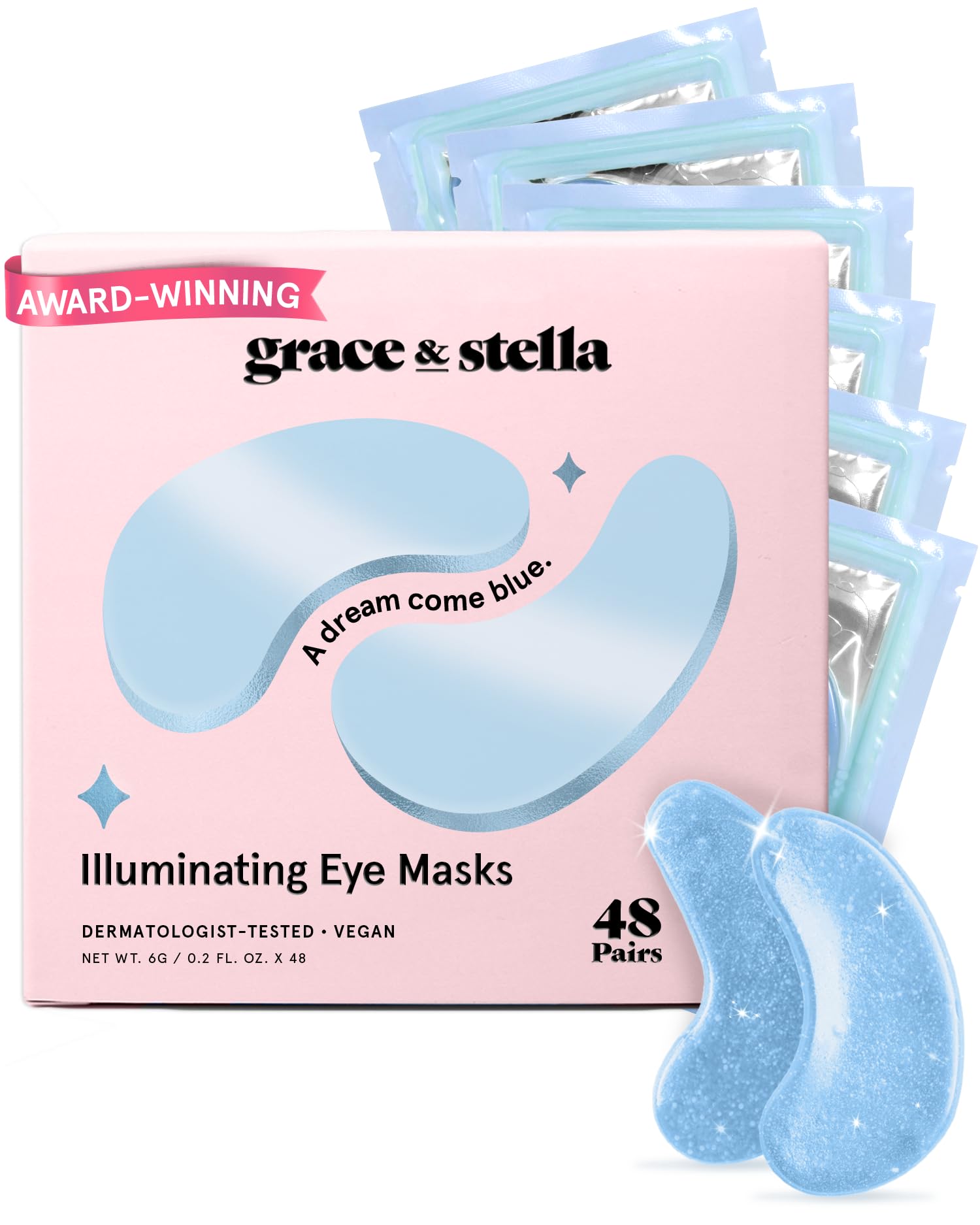 grace & stella Blue Under Eye Mask 48 Pairs