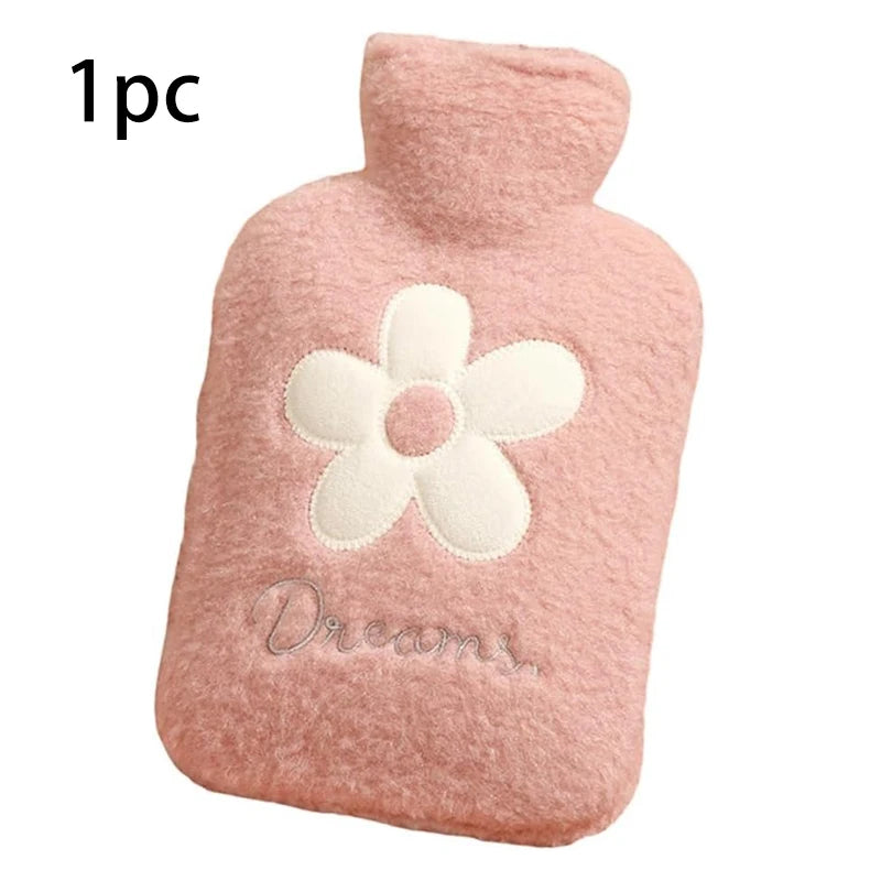 Leak-Proof Hot Water Bottle - Food-Grade Material Long-Lasting Warmth, for Home Office Winter Hand/Waist Warmer