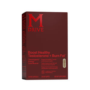 Mdrive Boost and Burn testosterone booster and fat burner for men with KSM-66 Ashwagandha Chromax energy strength stress support 60 capsules bottle