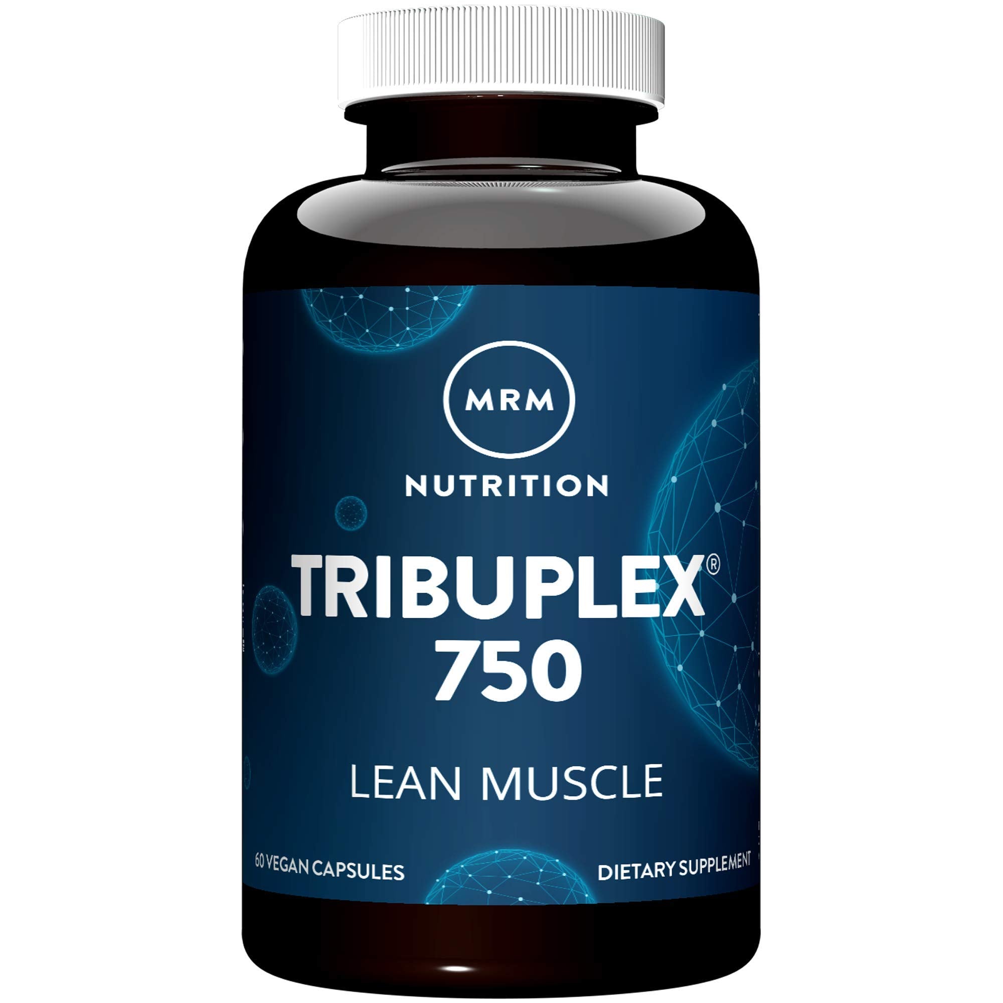 MRM TribuPlex 750mg herbal testosterone support supplement 60 capsules bottle for men