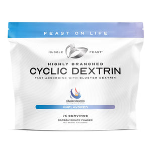 Muscle Feast HBCD cyclic dextrin powder unflavored carbohydrate supplement pre intra post workout endurance energy recovery 5 lbs