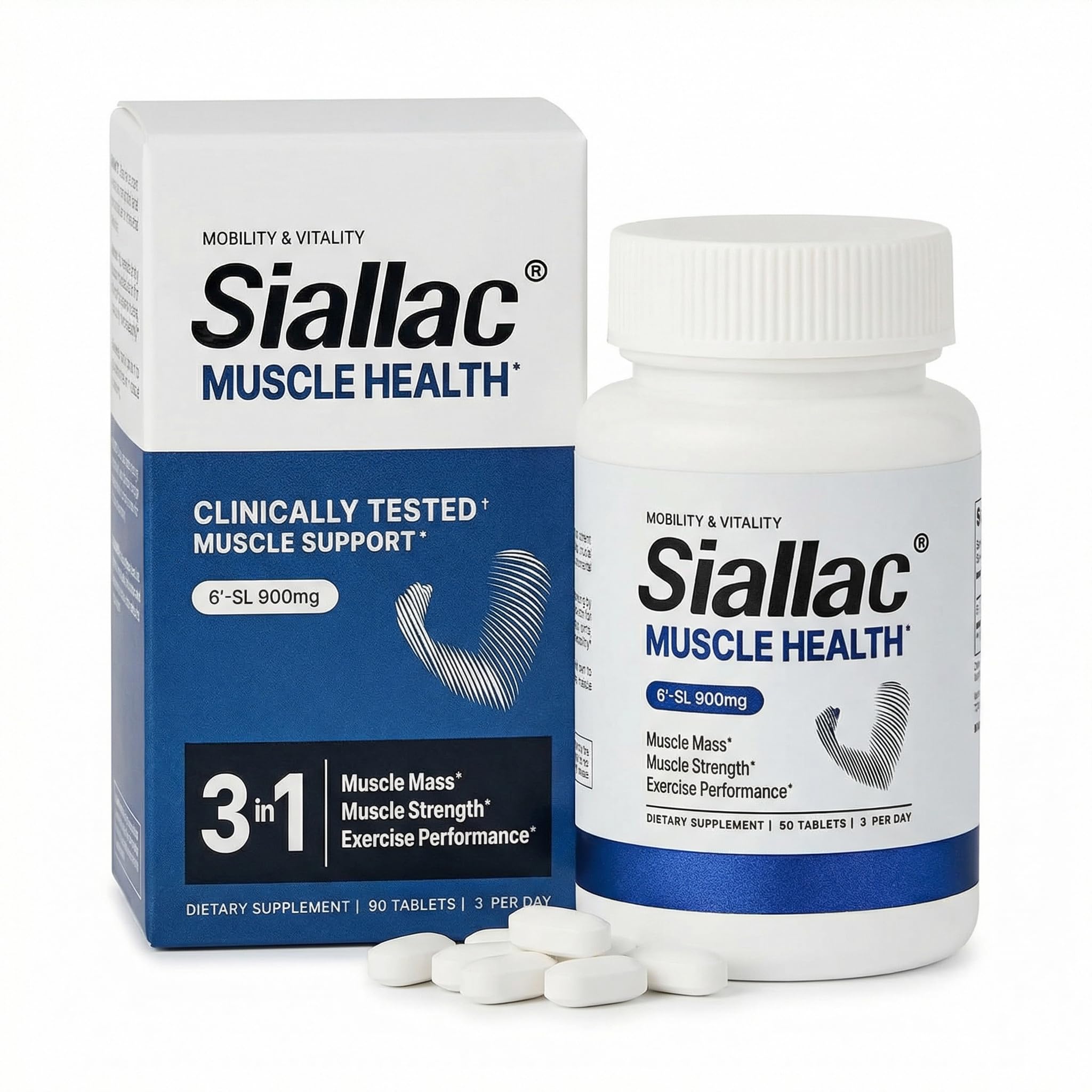 muscle health 6 sialyllactose 6sl 900mg tablets muscle strength recovery performance supplement 90 count