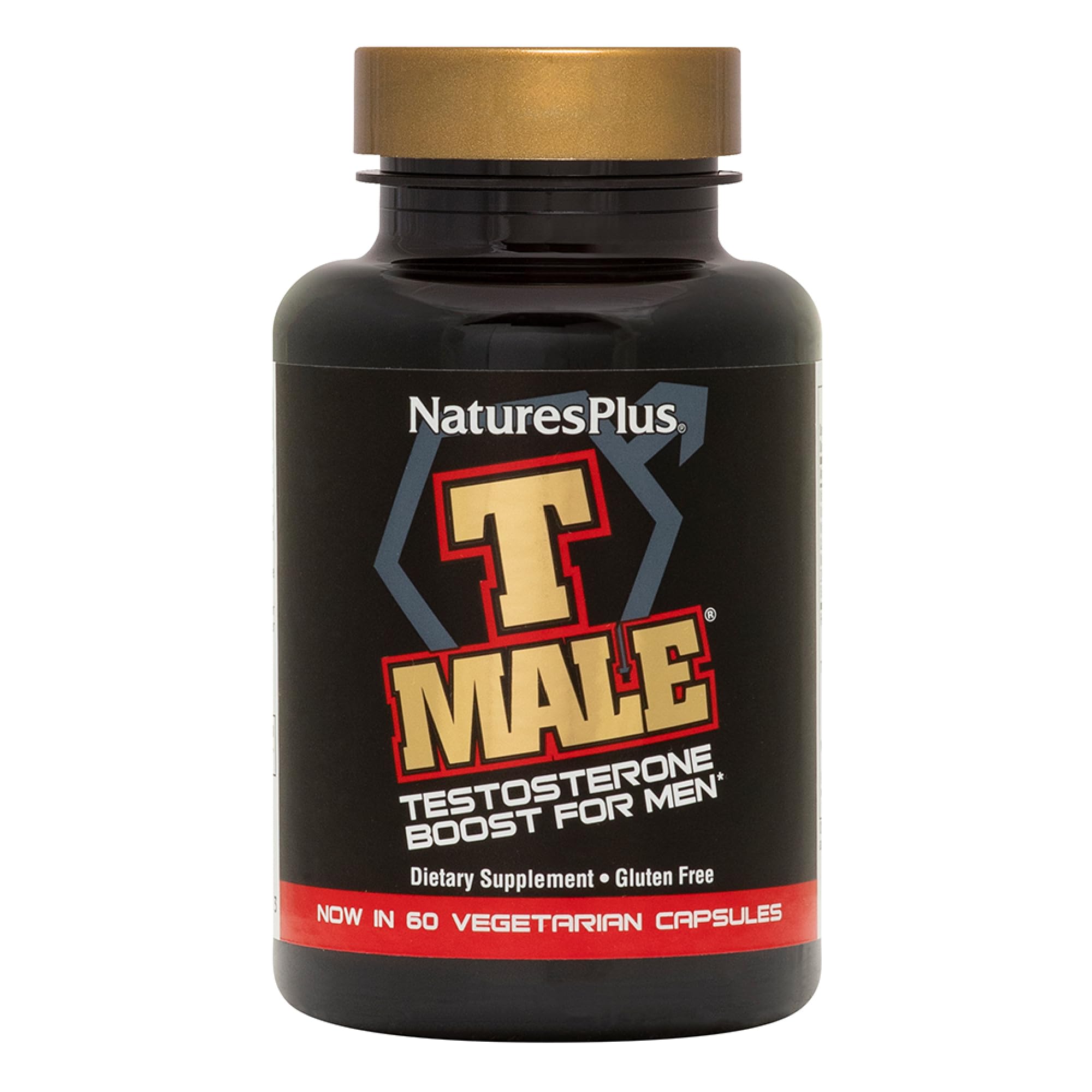 NaturesPlus T-Male testosterone support capsules men ginseng rhodiola furanoMax 3 pack 90 servings