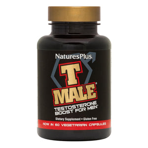 NaturesPlus T-Male testosterone support capsules men ginseng rhodiola furanoMax 3 pack 90 servings