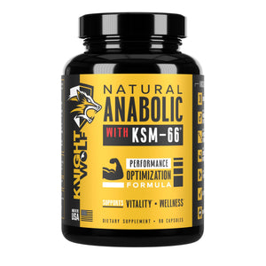Night Wolf Supps Ashwagandha KSM-66 600mg capsules Fenugreek AstraGin muscle anabolic support USA made non GMO 90 capsules bottle