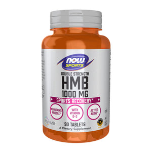 NOW Foods HMB 1000mg double strength tablets muscle preservation recovery strength supplement 90 count sports nutrition