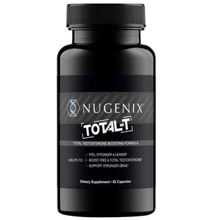 Nugenix Total-T testosterone booster supplement for men supports free and total testosterone energy strength vitality 42 count capsules