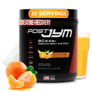 Post JYM Active Matrix creatine HCL BCAA glutamine recovery powder mandarin orange flavor 30 servings