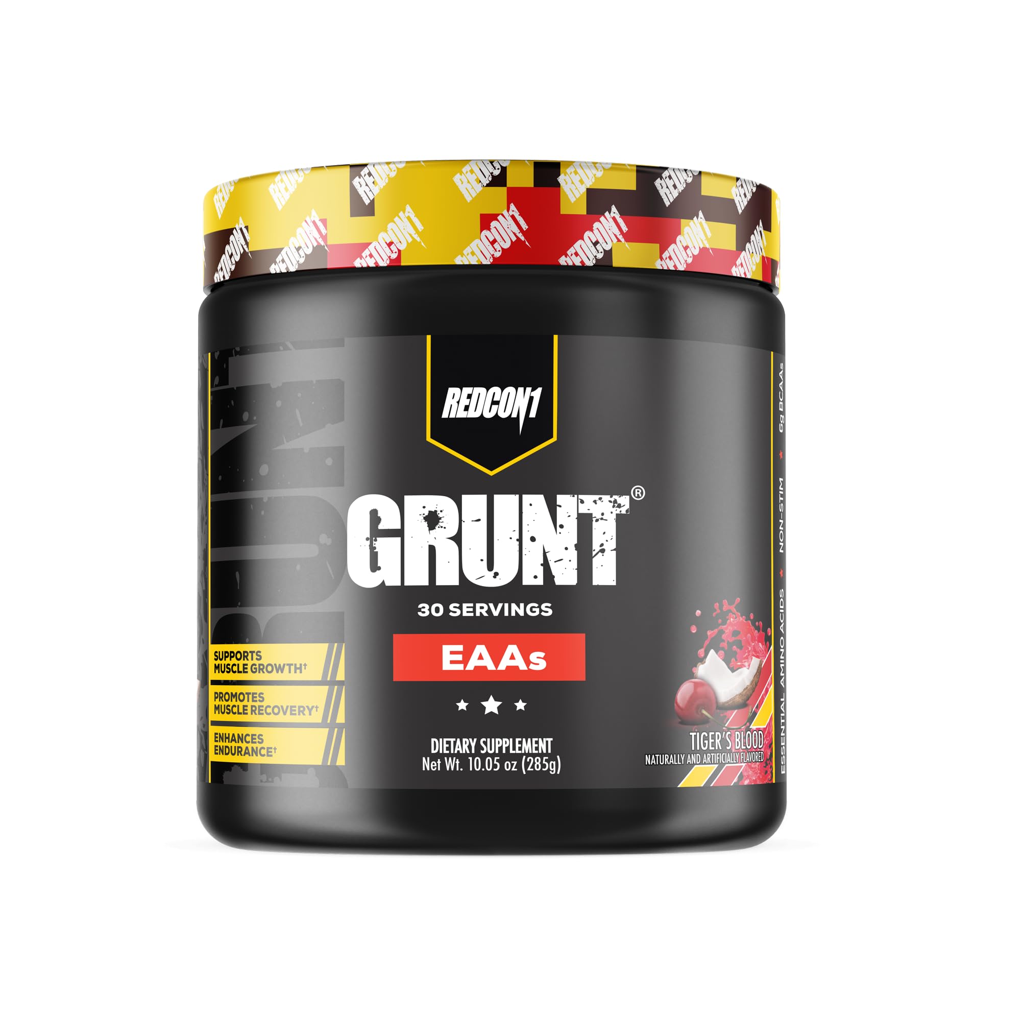 REDCON1 GRUNT EAAs essential amino acids powder Tiger’s Blood sugar free post workout recovery drink 30 servings supplement