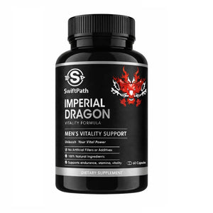 Imperial Dragon men vitality support capsules stimulant free energy endurance supplement 60 count