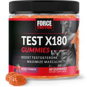 Testosterone booster gummies for men with Tongkat Ali, Tribulus, Fenugreek and Maca supporting energy, strength, stamina, libido and performance