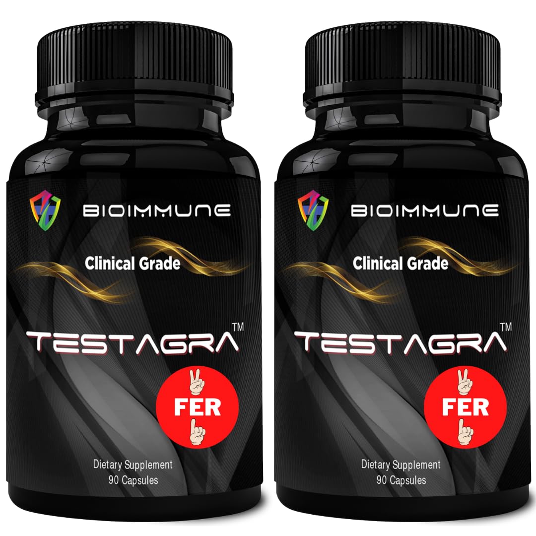 Testagra testosterone booster capsules men Tribulus Tongkat Ali Saw Palmetto Horny Goat Weed Zinc energy strength lean muscle 2 pack 180 capsules bottle