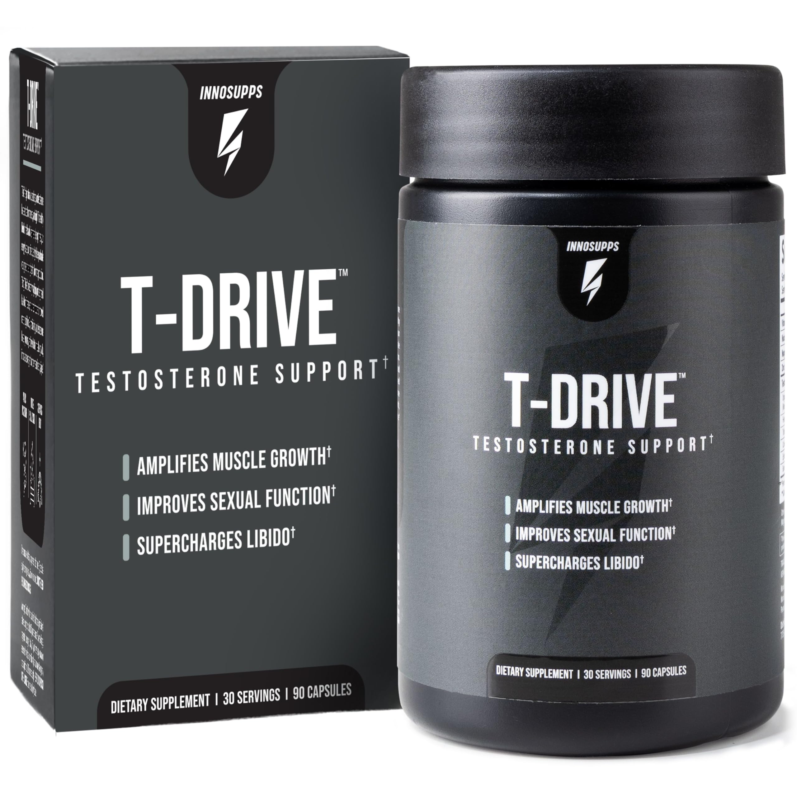 Testosterone booster supplement for men with Ashwagandha, Fenugreek, Magnesium, Vitamin D and Boron supporting energy, muscle growth, libido and performance