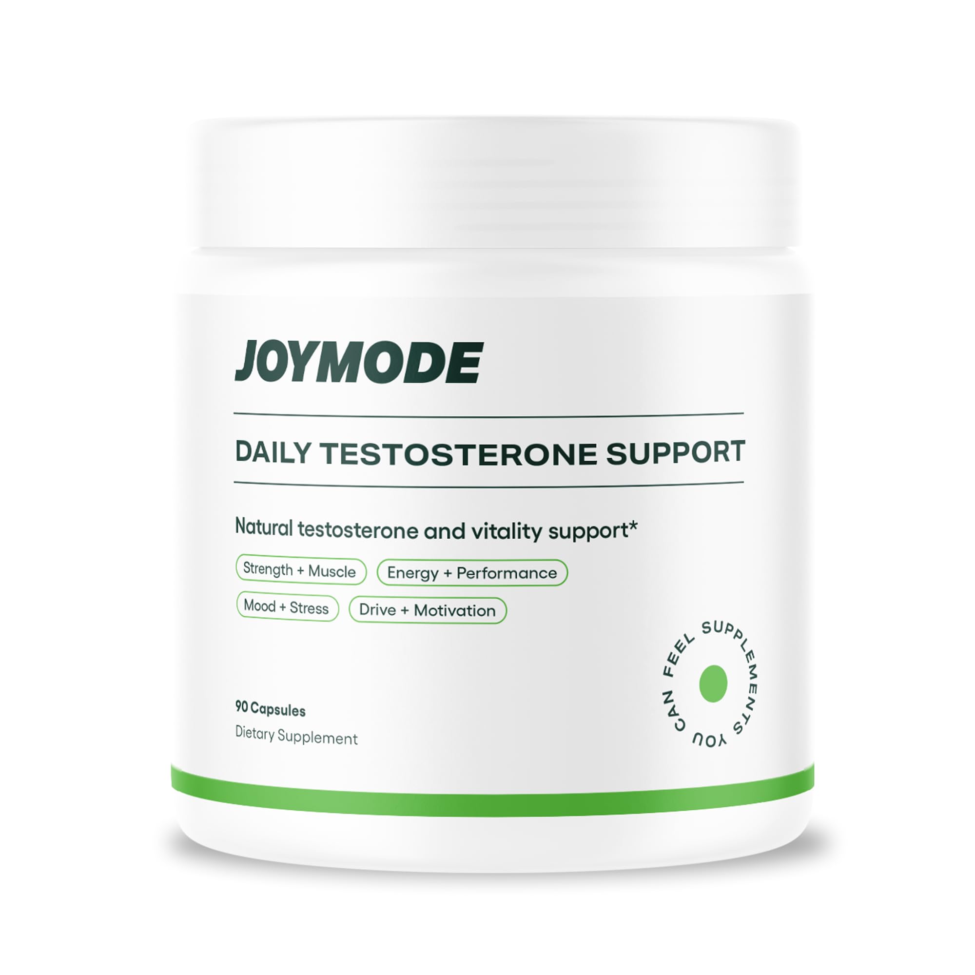 testosterone booster supplement for men energy strength vitality with KSM-66 Ashwagandha DIM Zinc Magnesium Boron 90 capsules bottle