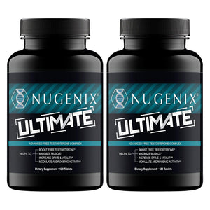 Nugenix Ultimate testosterone booster tablets men free testosterone energy strength stamina performance support 240 count bottle