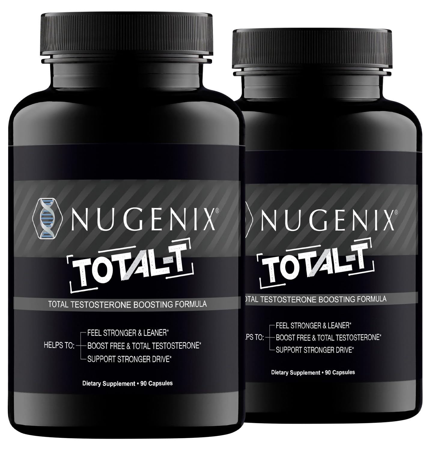 Nugenix Total-T testosterone booster tablets men free total testosterone energy strength stamina performance support 180 count bottle