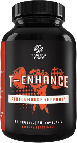 men testosterone booster capsules Horny Goat Weed Maca Tongkat Ali Tribulus energy muscle growth performance support 60 capsules bottle