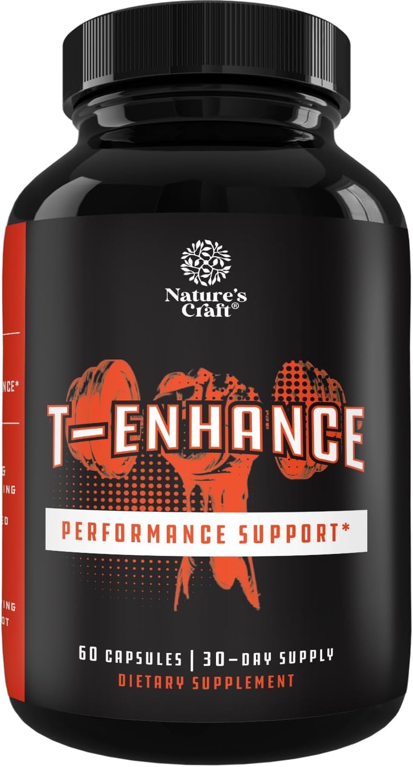 men testosterone booster capsules Horny Goat Weed Maca Tongkat Ali Tribulus energy muscle growth performance support 60 capsules bottle