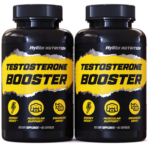 men testosterone booster capsules muscle growth strength stamina energy endurance blood flow workout performance supplement 2 pack bottles
