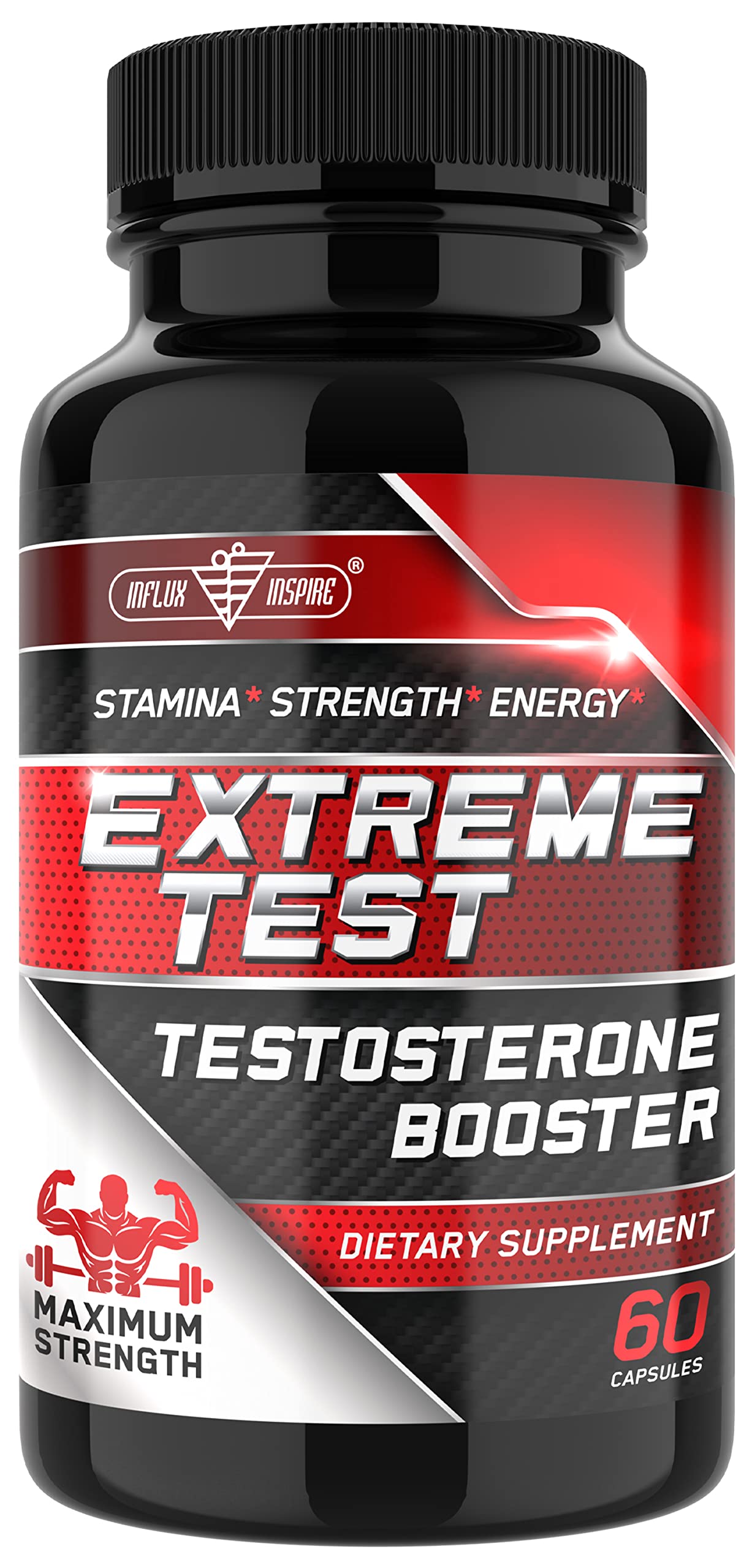 men testosterone booster capsules muscle growth strength stamina endurance energy performance support fast acting blood flow 60 capsules bottle third party tested