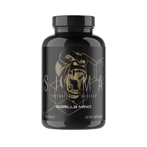 Gorilla Mind Sigma testosterone booster capsules men Tongkat Ali Fadogia Agrestis energy strength performance testosterone support 120 capsules bottle