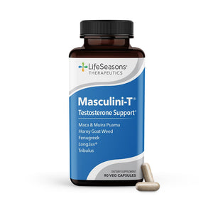 LifeSeasons Masculini-T testosterone support capsules men libido sexual performance energy stamina erectile function support 90 capsules bottle