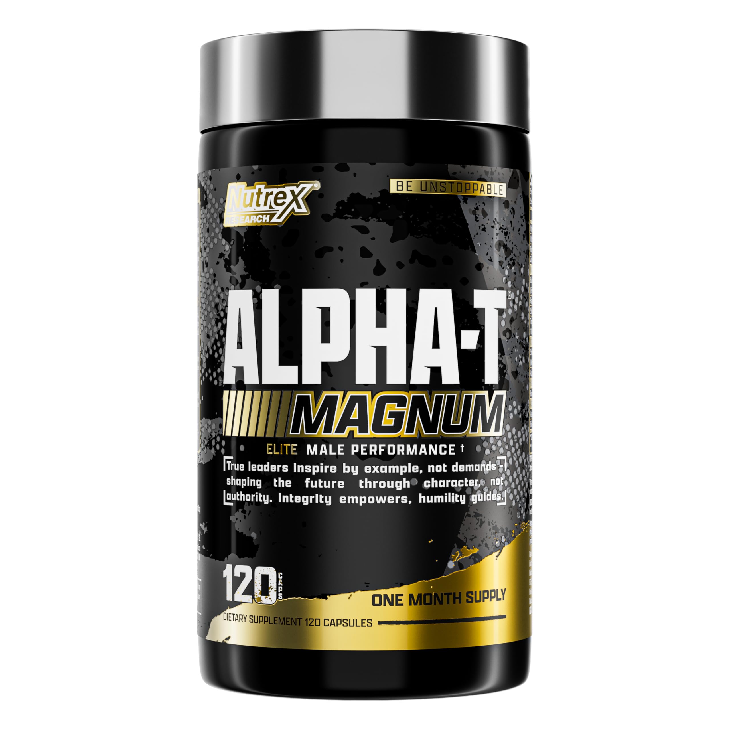 Nutrex Alpha-T Magnum testosterone support capsules men Tongkat Ali Fadogia Shilajit Ashwagandha muscle strength hormone balance performance bottle