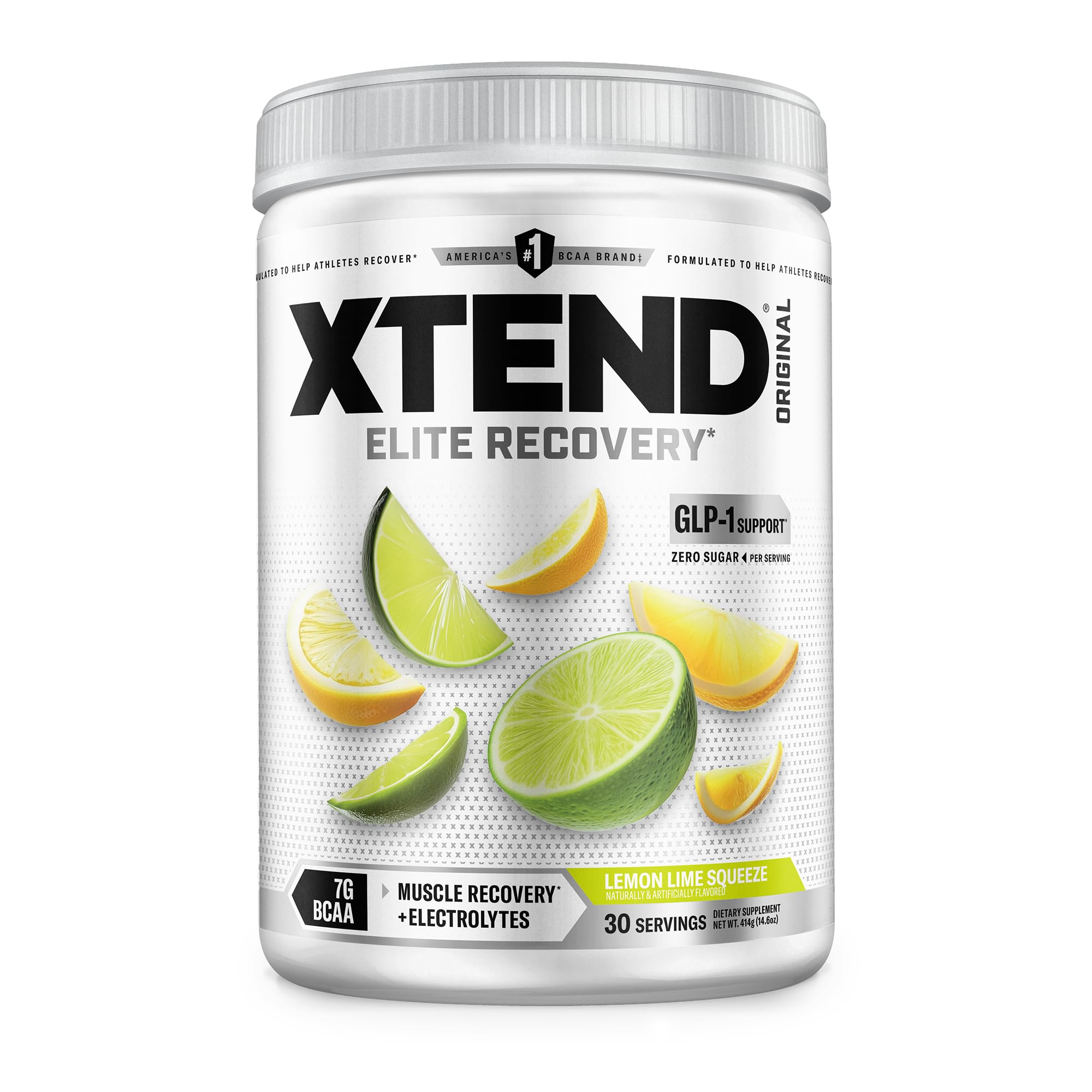 Xtend Original BCAA powder lemon lime squeeze glutamine electrolytes recovery drink 30 servings
