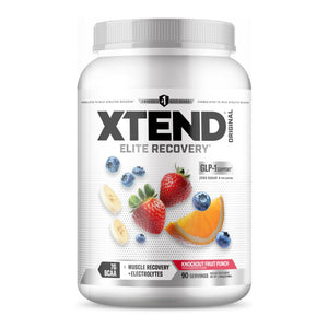Xtend Original BCAA powder knockout fruit punch 7g BCAAs glutamine sugar free recovery drink 90 servings